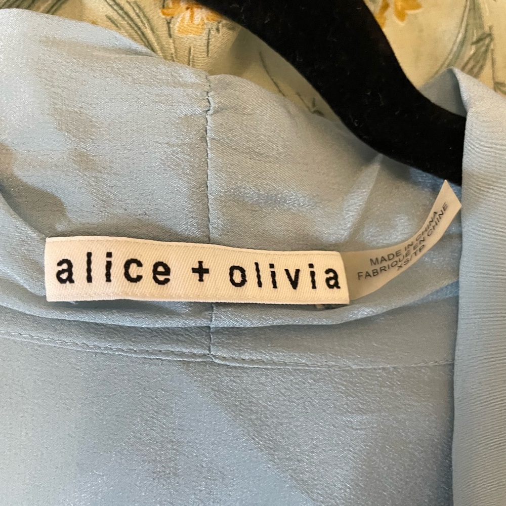 Elegant Light Blue Blouse with Bell Sleeves - Picture 3 of 3